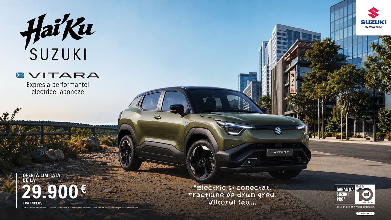 Suzuki eVitara, campania Hai'Ku Suzuki: ofertă limitată de la 29.900 EUR, TVA inclus