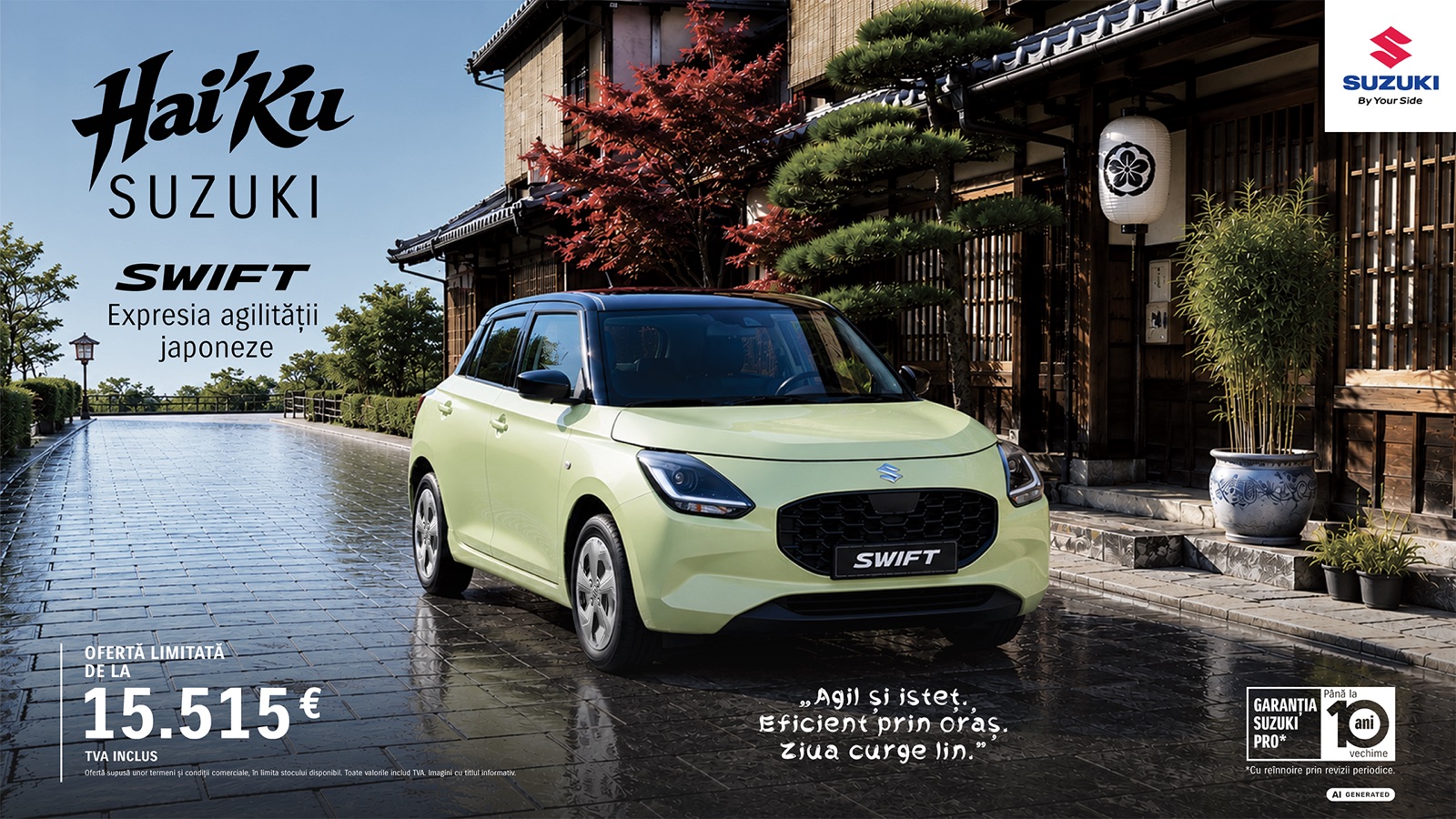 Suzuki Swift Hybrid, campania Hai'Ku Suzuki: ofertă limitată de la 15.515 EUR, TVA inclus