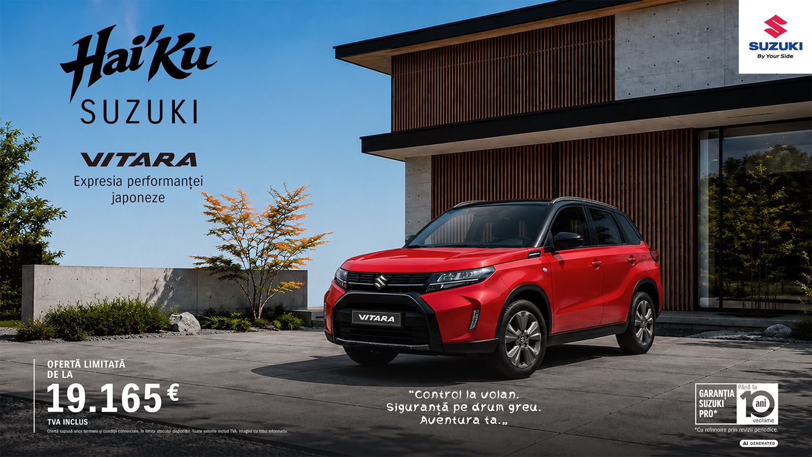 Suzuki Vitara Hybrid, campania Hai'Ku Suzuki: ofertă limitată de la 19.165 EUR, TVA inclus